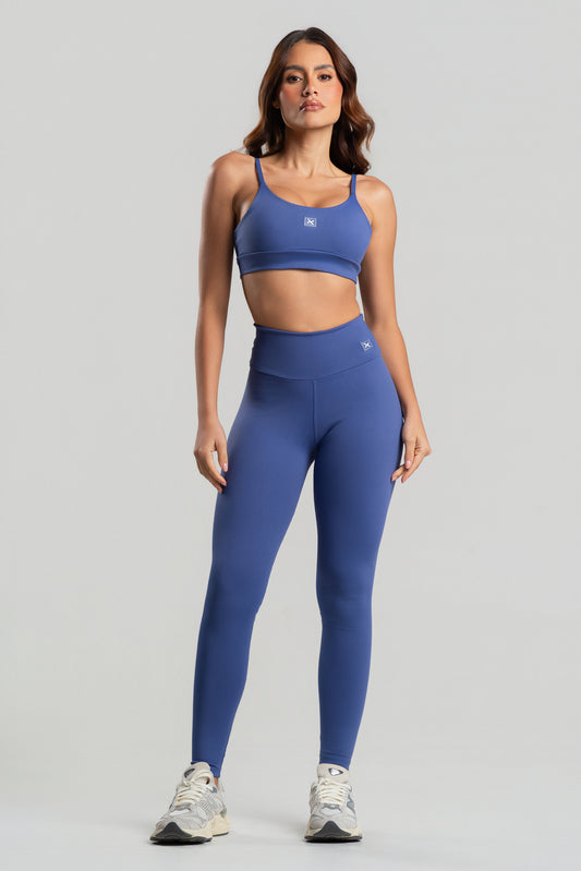 Conjunto Legging + Top Basic Blueberry