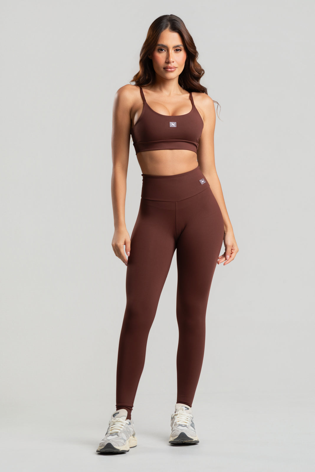 Conjunto Legging + Top Basic Marron