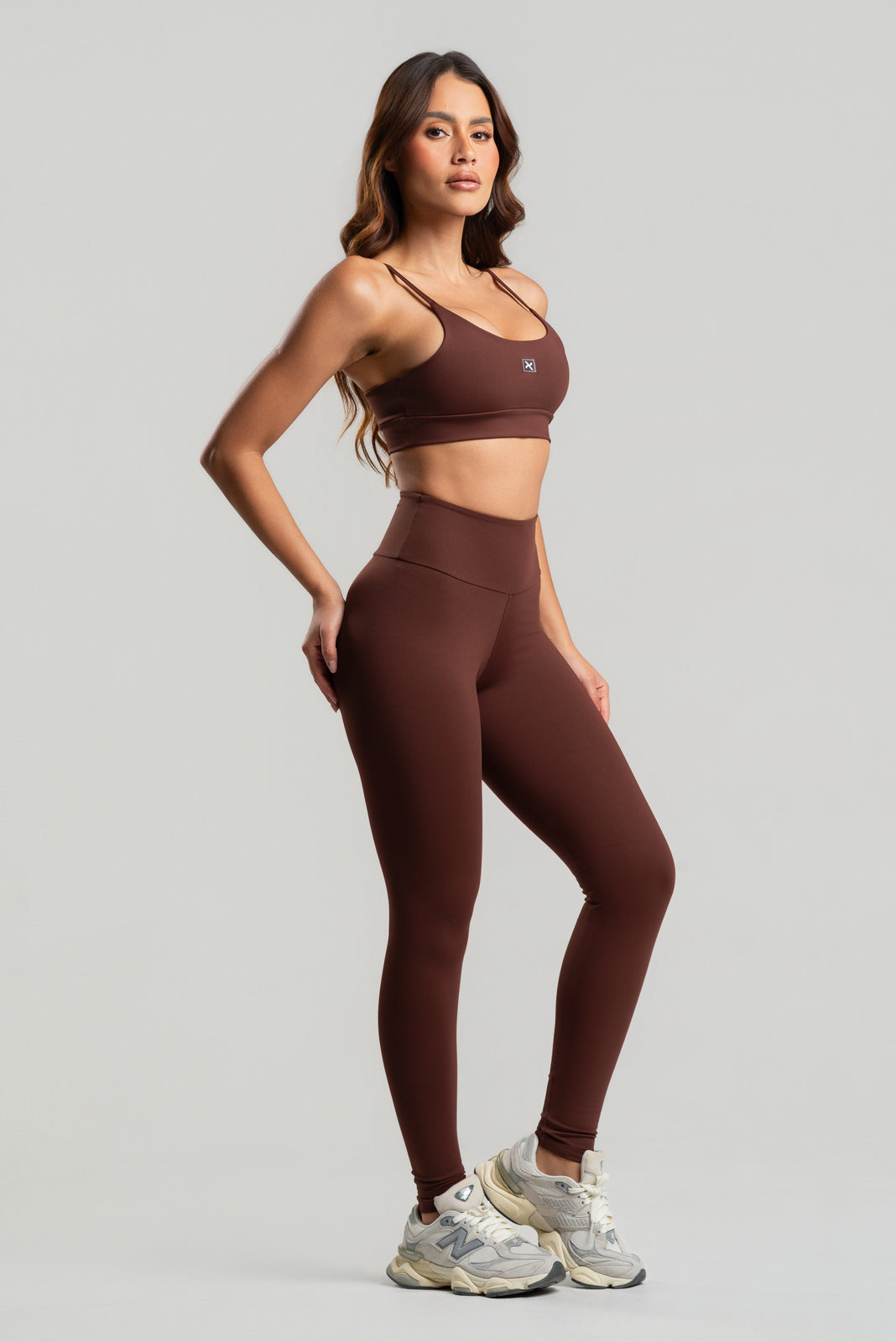 Conjunto Legging + Top Basic Marron