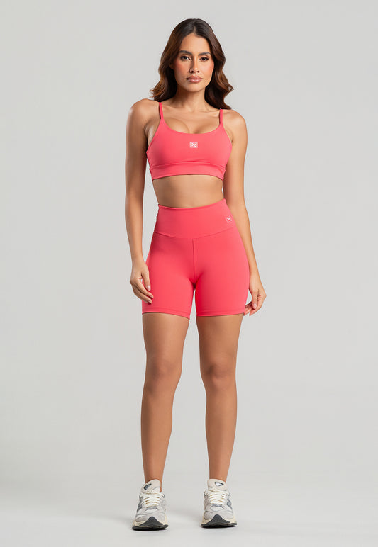 Conjunto Short + Top Basic Rosa