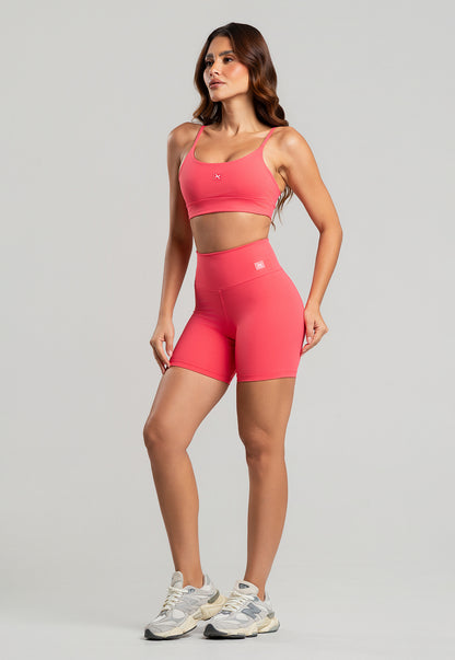 Conjunto Short + Top Basic Rosa