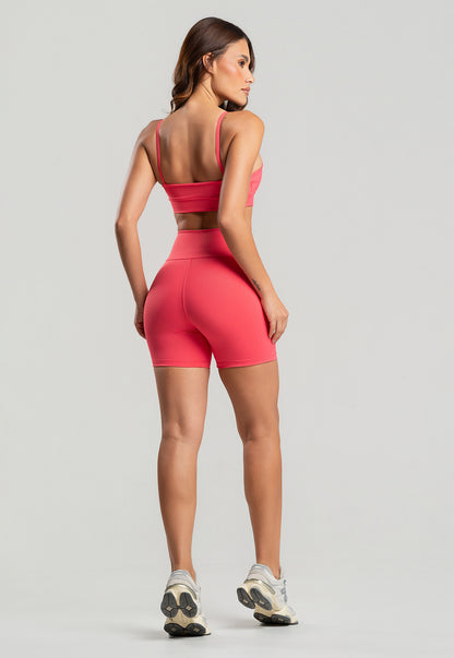 Conjunto Short + Top Basic Rosa