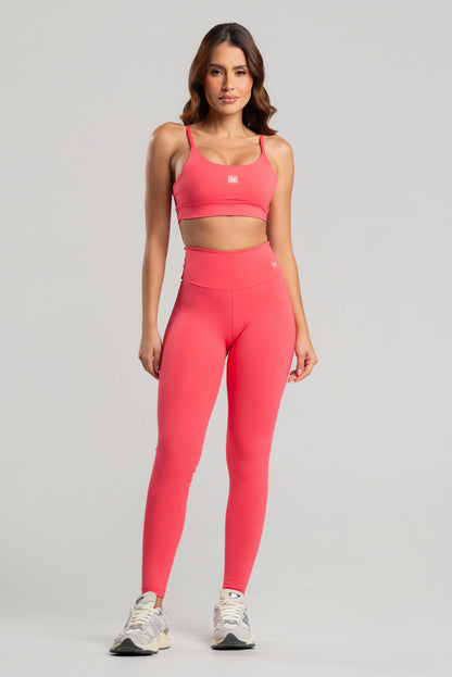 Conjunto Legging + Top Basic Rosa Chiclete