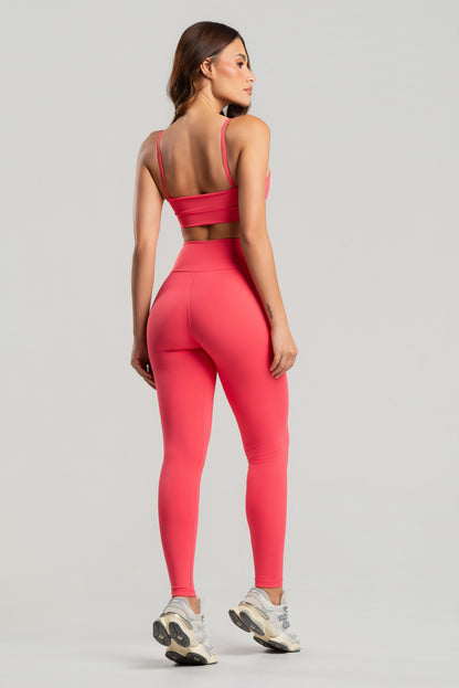 Conjunto Legging + Top Basic Rosa Chiclete