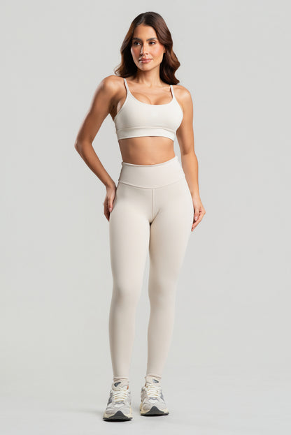 Conjunto Legging + Top Basic Off White