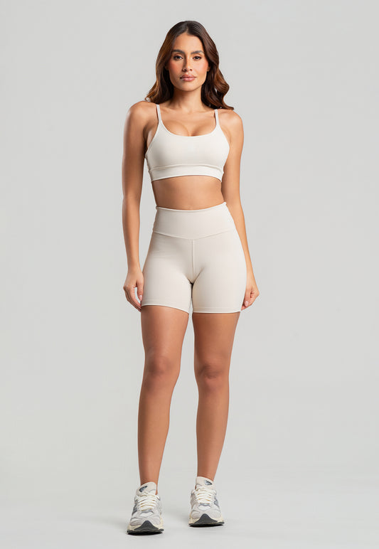 Conjunto Short + Top Basic Off White
