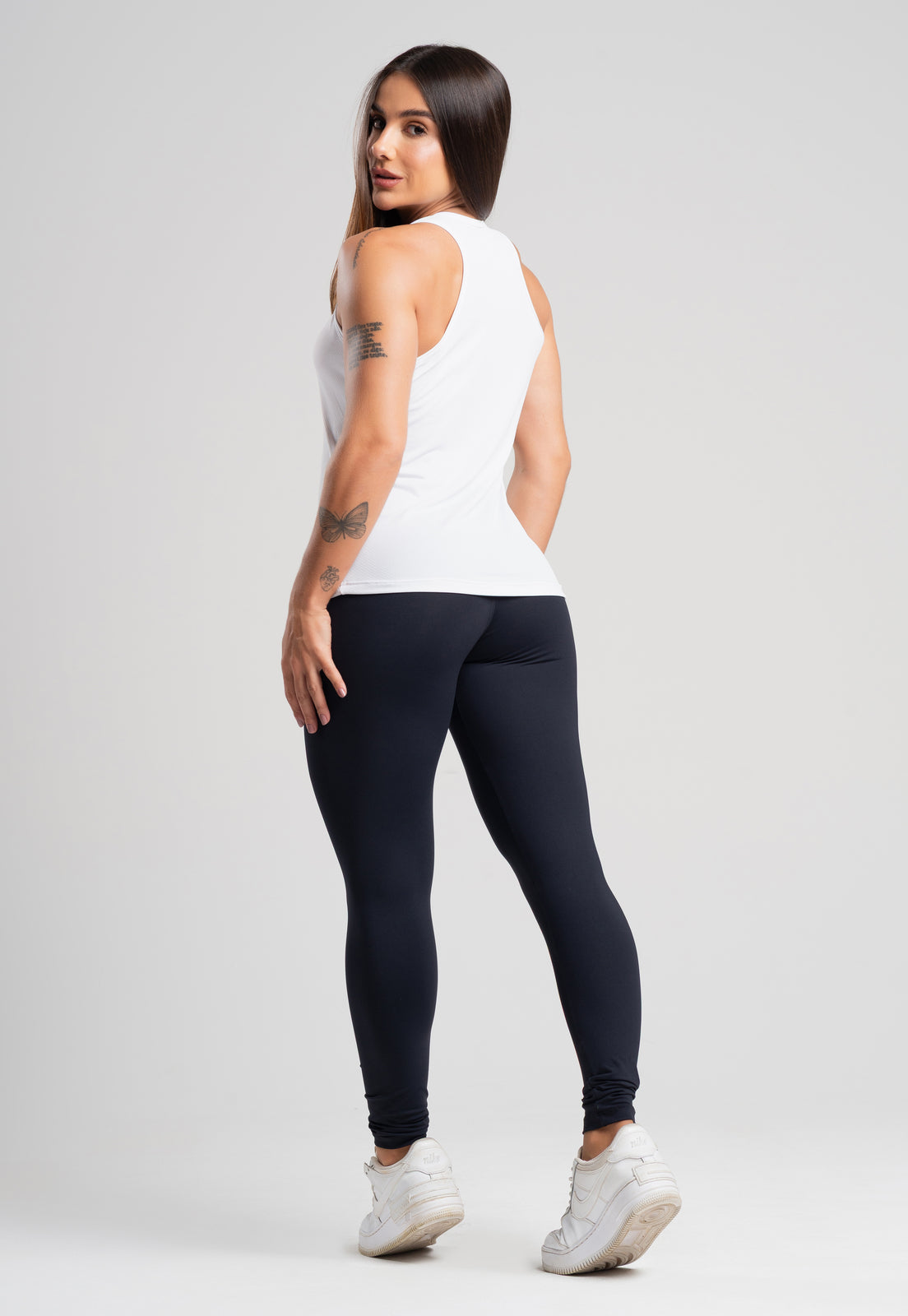Conjunto Básico Nexen Dia a Dia – Legging + Camiseta Branca