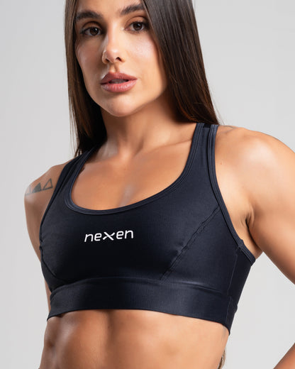 Top Glow Pocket Preto Poliamida