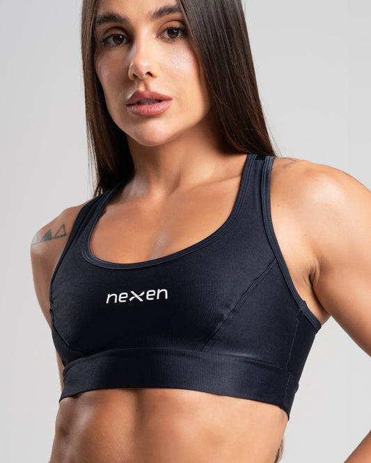 Top Glow Pocket Preto Poliamida