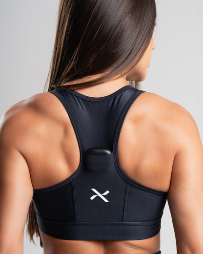 Top Glow Pocket Preto Poliamida