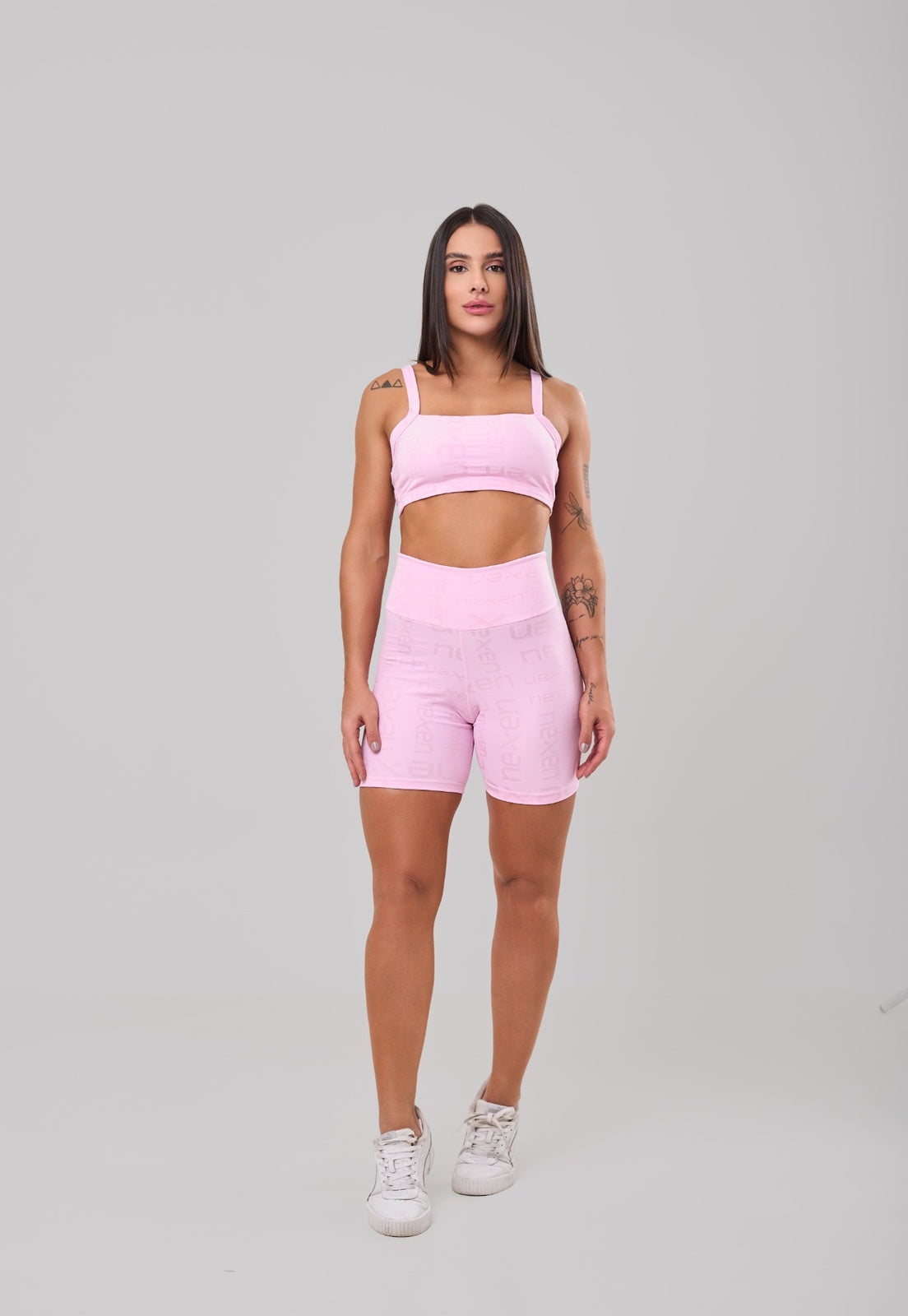 Conjunto Top + Short Reflexo Rosa