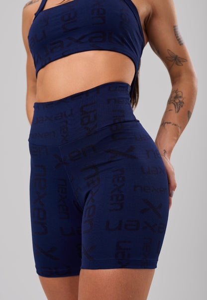 Short Reflexo Azul Marinho