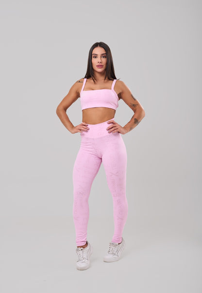 Top Costas Abertas Reflexo Rosa