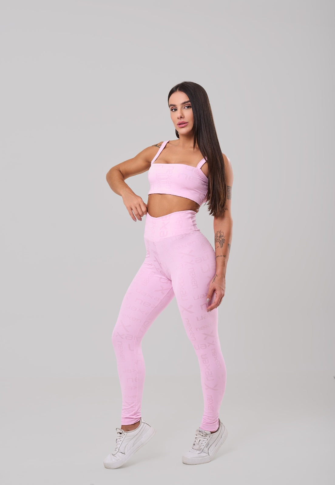 Top Costas Abertas Reflexo Rosa