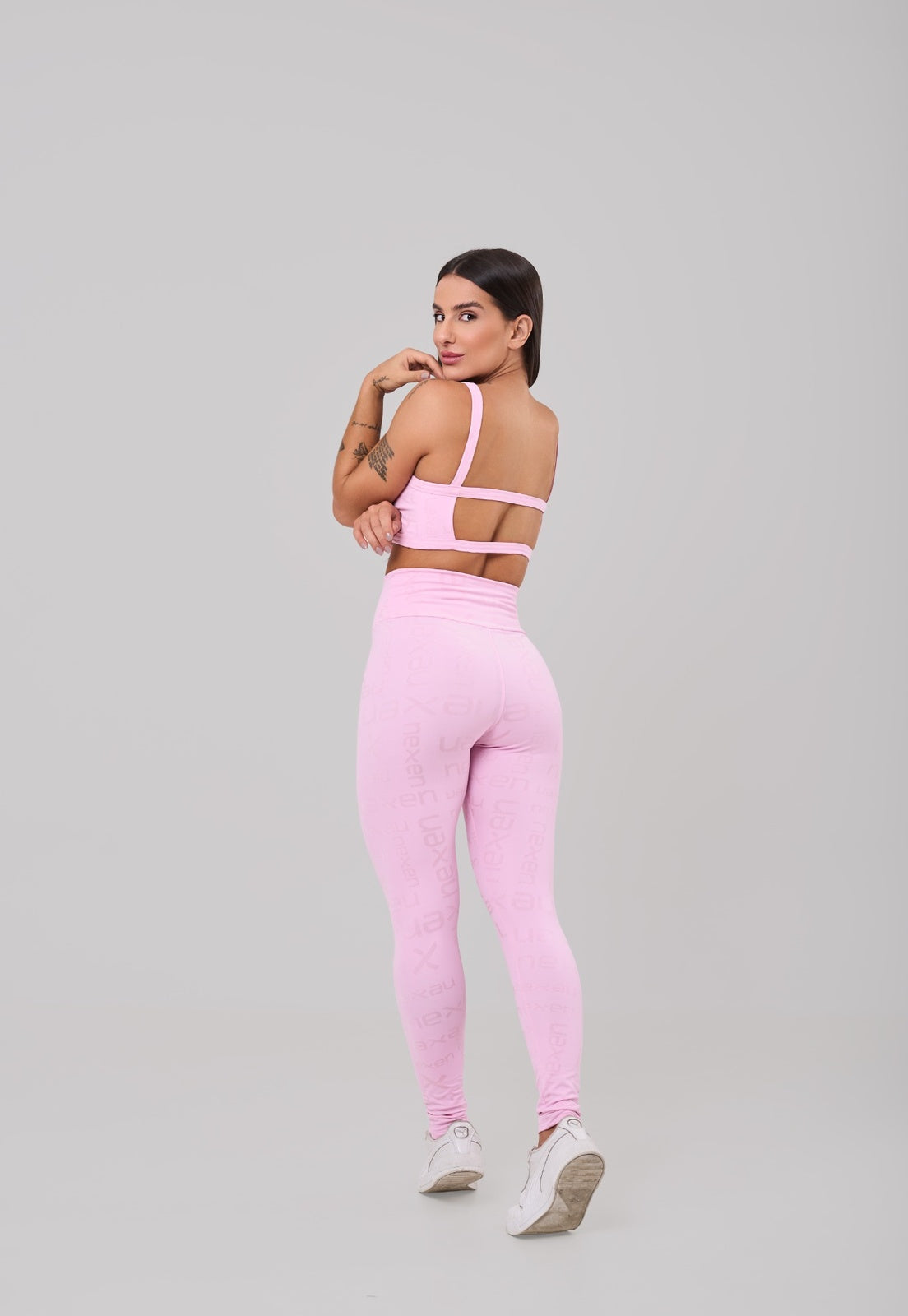 Top Costas Abertas Reflexo Rosa