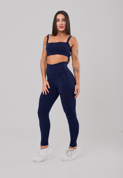 Legging Reflexo Azul Marinho
