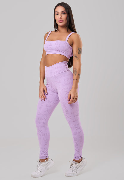Conjunto Top + Legging Reflexo Lilás