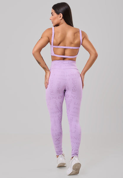Conjunto Top + Legging Reflexo Lilás