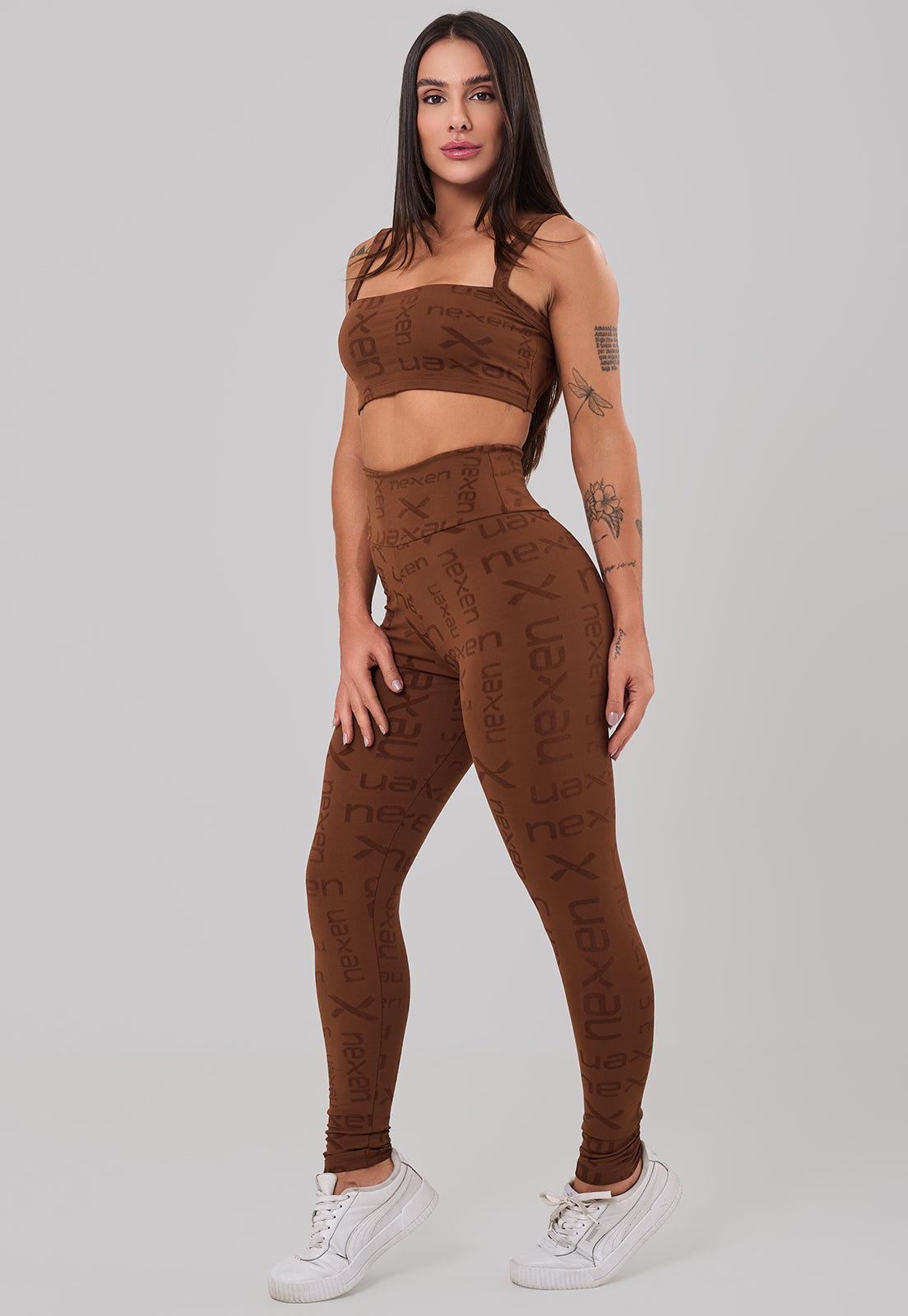 Conjunto Top + Legging Reflexo Cacau