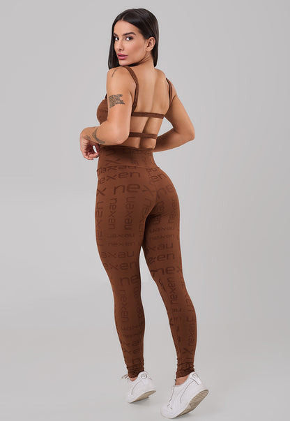 Conjunto Top + Legging Reflexo Cacau