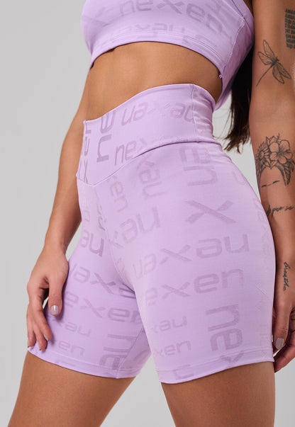 Conjunto Top + Short Reflexo Lilás