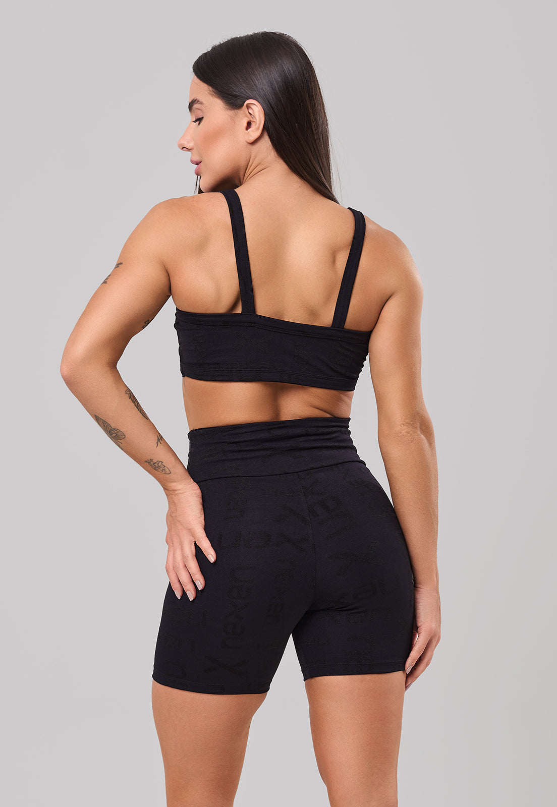 Conjunto Top + Short Reflexo Preto