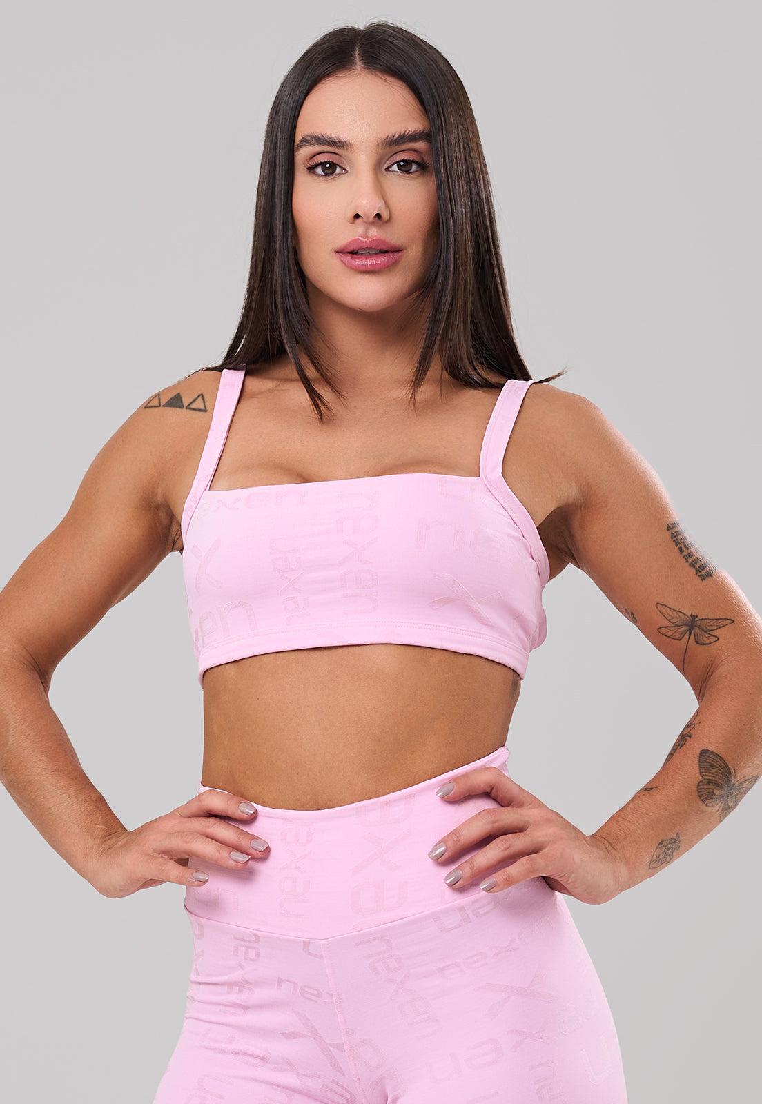 Top Costas Abertas Reflexo Rosa