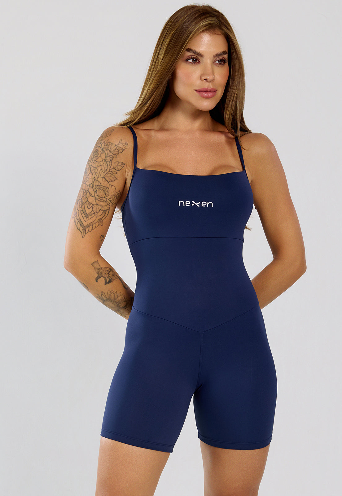 Macaquinho Tank Azul Marinho Poliamida