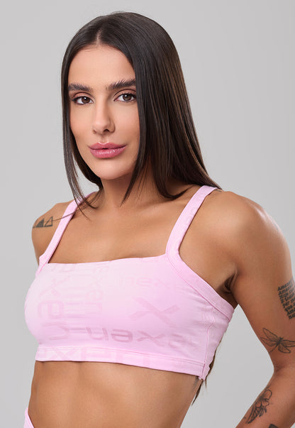 Top Costas Abertas Reflexo Rosa