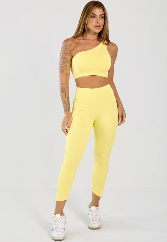 Conjunto Legging e Top Lily Amarelo Manteiga