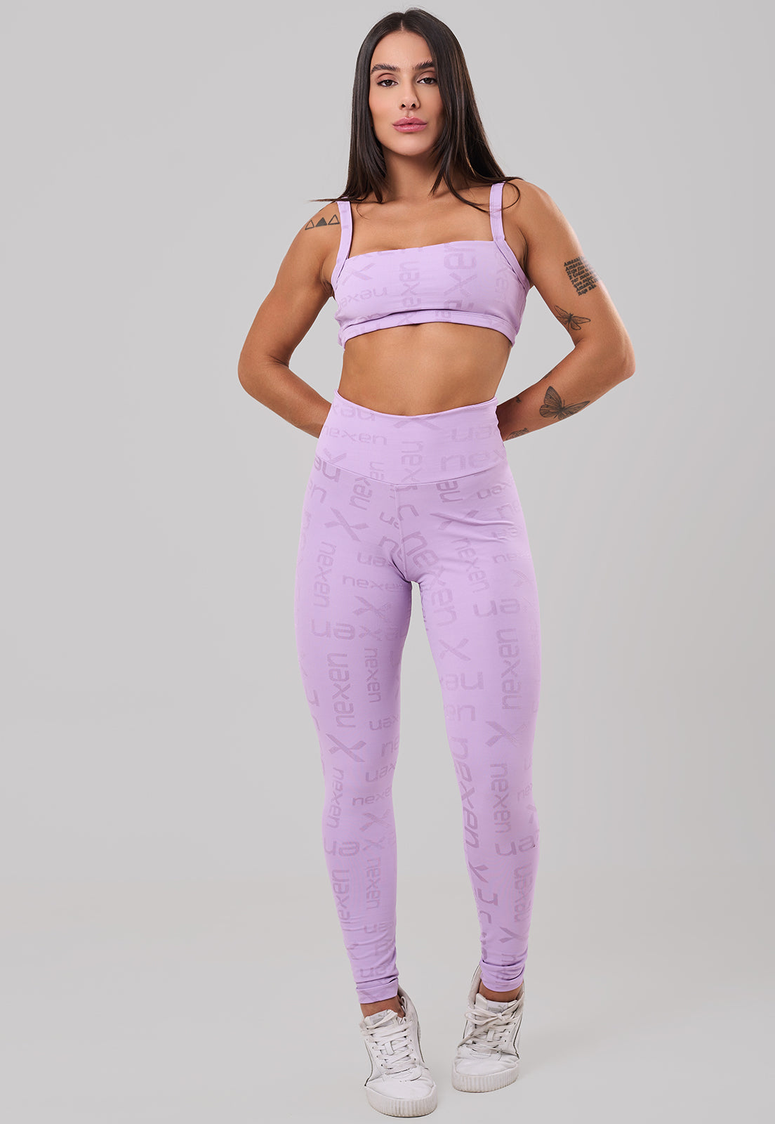 Conjunto Top + Legging Reflexo Lilás