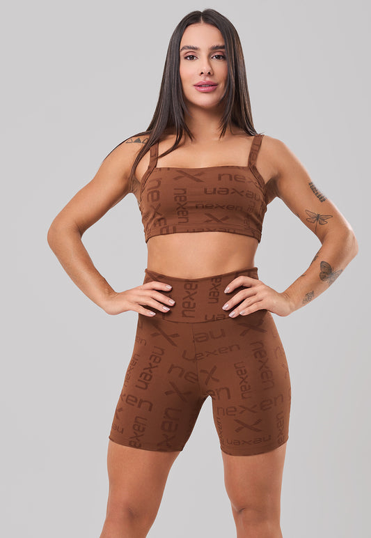 Conjunto Top + Short Reflexo Cacau