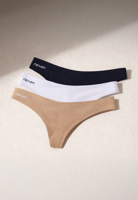 Trio de Calcinhas Sem Costura Fio 3 Peças