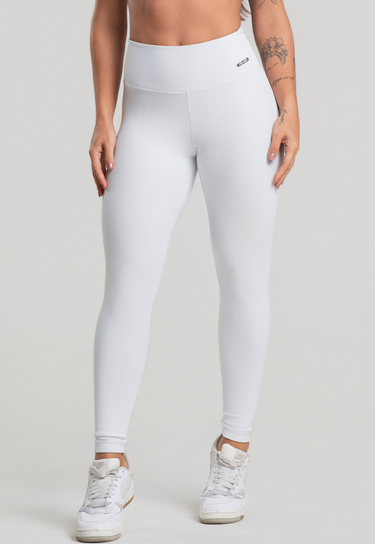 Legging Canelado Branco