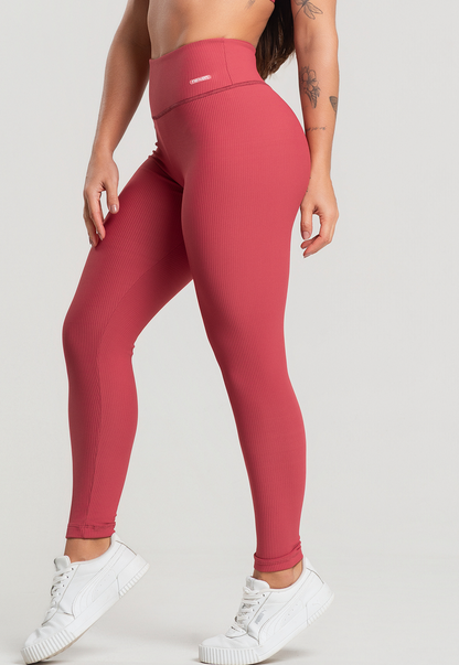 Legging Canelado Cereja