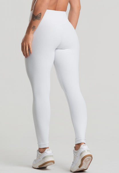 Legging Canelado Branco