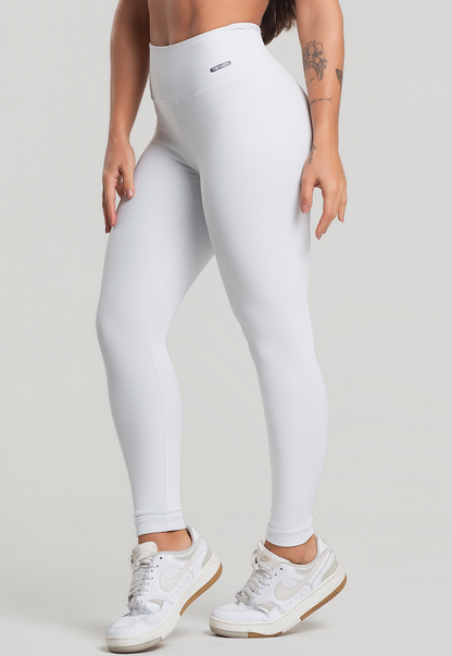 Legging Canelado Branco