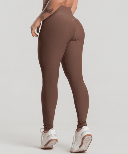 Legging Canelado Marrom
