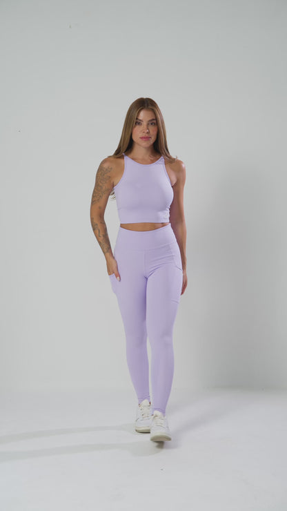 Conjunto Top e Legging Íris Lilas