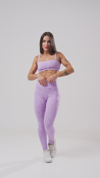 Conjunto Top + Legging Reflexo Lilás