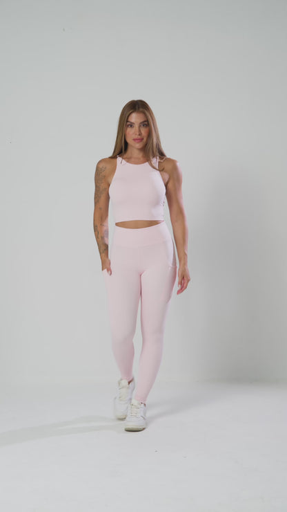 Conjunto Top e Legging Íris Rosa