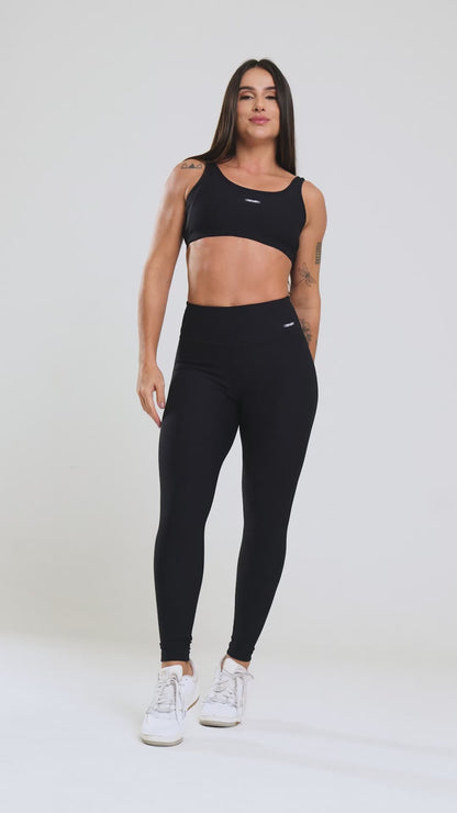Legging Canelado Preto
