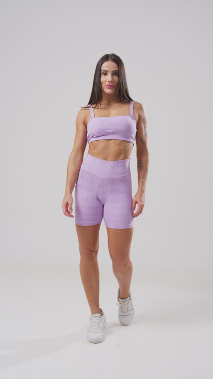 Conjunto Top + Short Reflexo Lilás