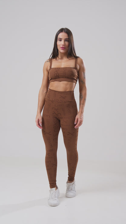 Conjunto Top + Legging Reflexo Cacau