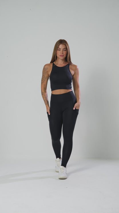 Conjunto Top e Legging Íris Preto
