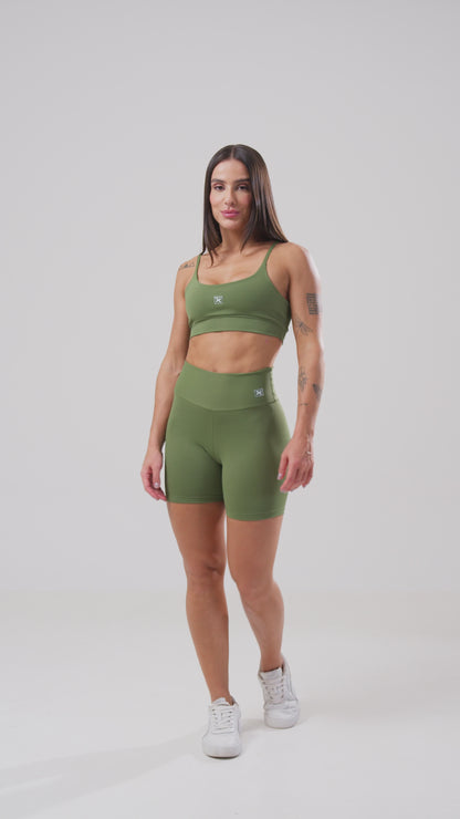 Conjunto Short + Top Basic Verde Oliva