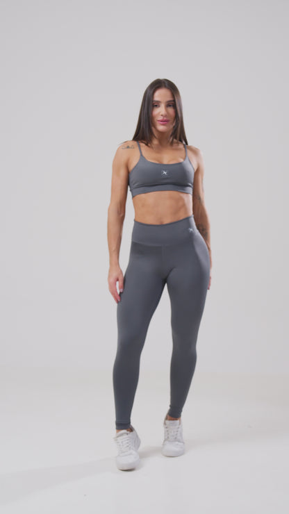 Conjunto Legging + Top Basic Grafite