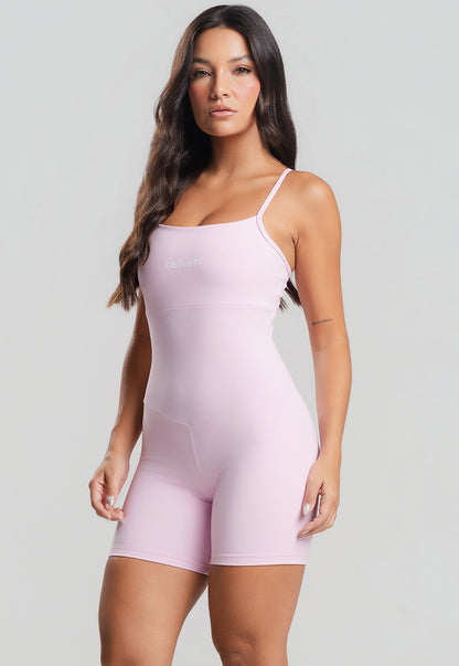 Macaquinho Tank Rosa Bebê Poliamida