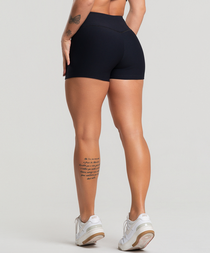 Short Canelado Preto