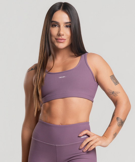 Top Alça Canelado Satin